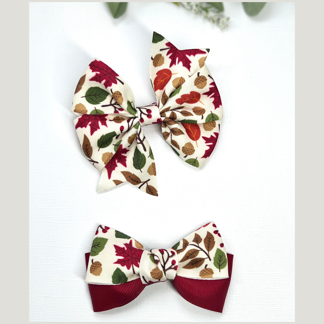 Fall Collection Hair Clips Bow Sets.