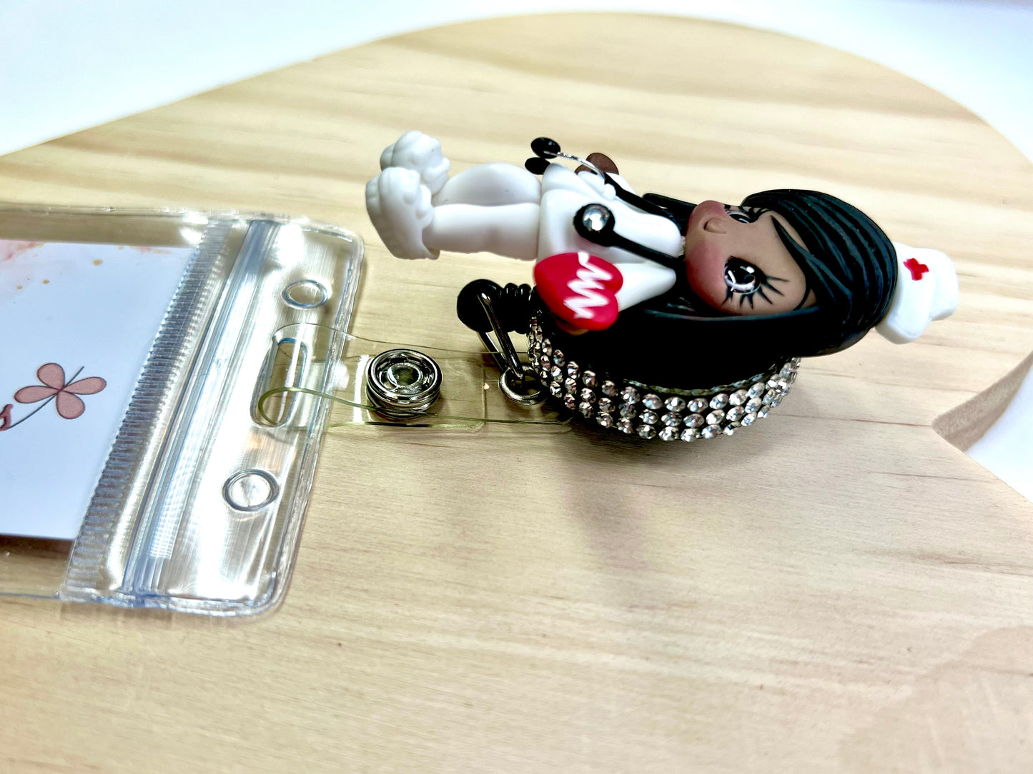⨠Badge Reels Decorated, add a touch of charm to your workday with these handmade clay badge reels! Perfect for healthcare heroes, teachers, or anyone who wants to showcase their personality while staying professional. ššØ #HandmadeWithLove #BadgeReels