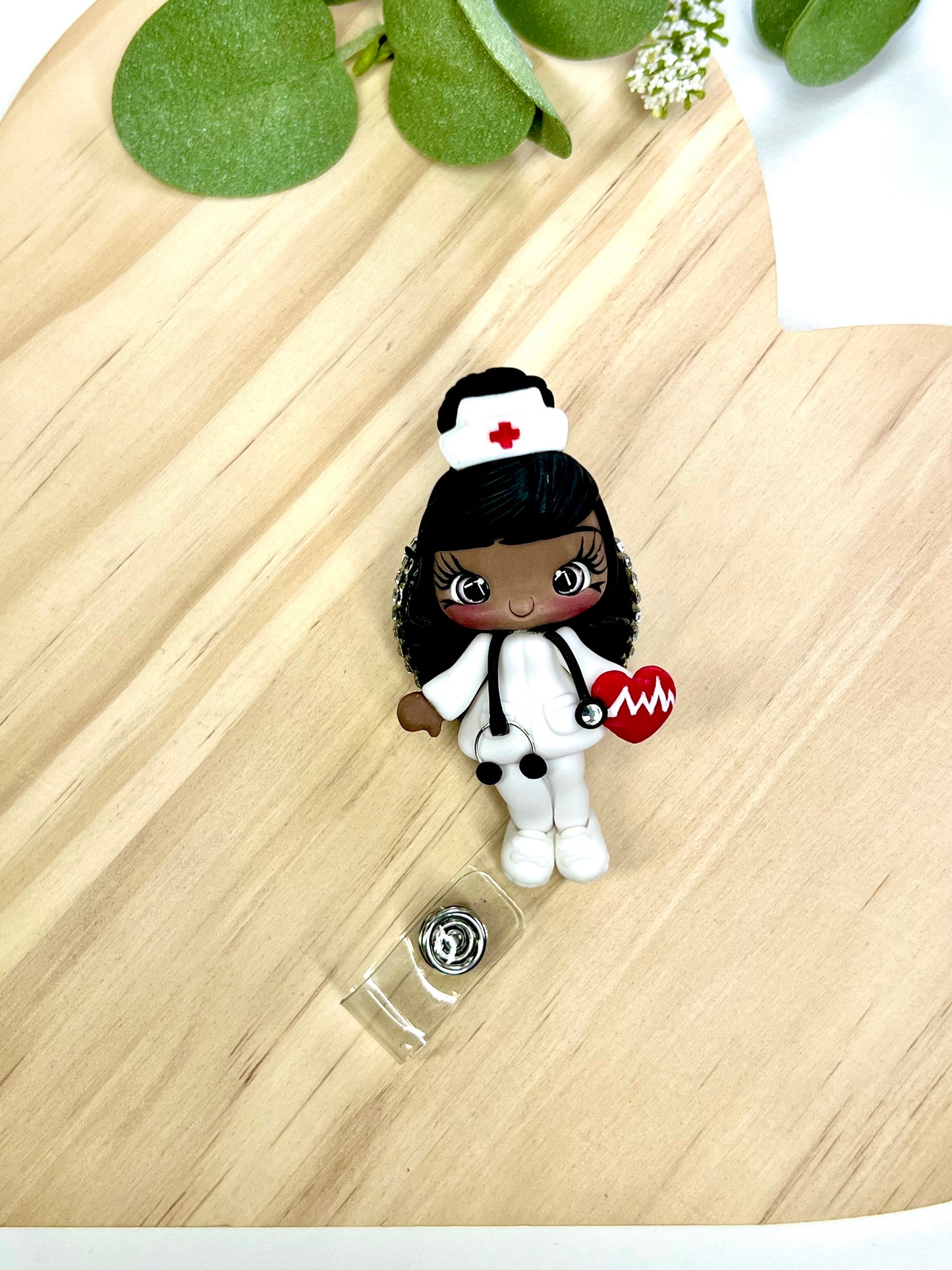 ⨠Badge Reels Decorated, add a touch of charm to your workday with these handmade clay badge reels! Perfect for healthcare heroes, teachers, or anyone who wants to showcase their personality while staying professional. ššØ #HandmadeWithLove #BadgeReels