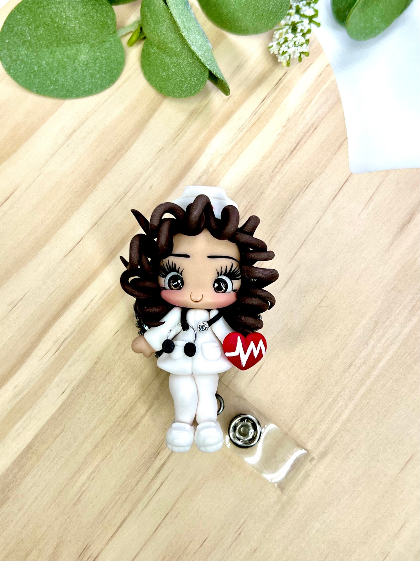 ⨠Badge Reels Decorated, add a touch of charm to your workday with these handmade clay badge reels! Perfect for healthcare heroes, teachers, or anyone who wants to showcase their personality while staying professional. ššØ #HandmadeWithLove #BadgeReels