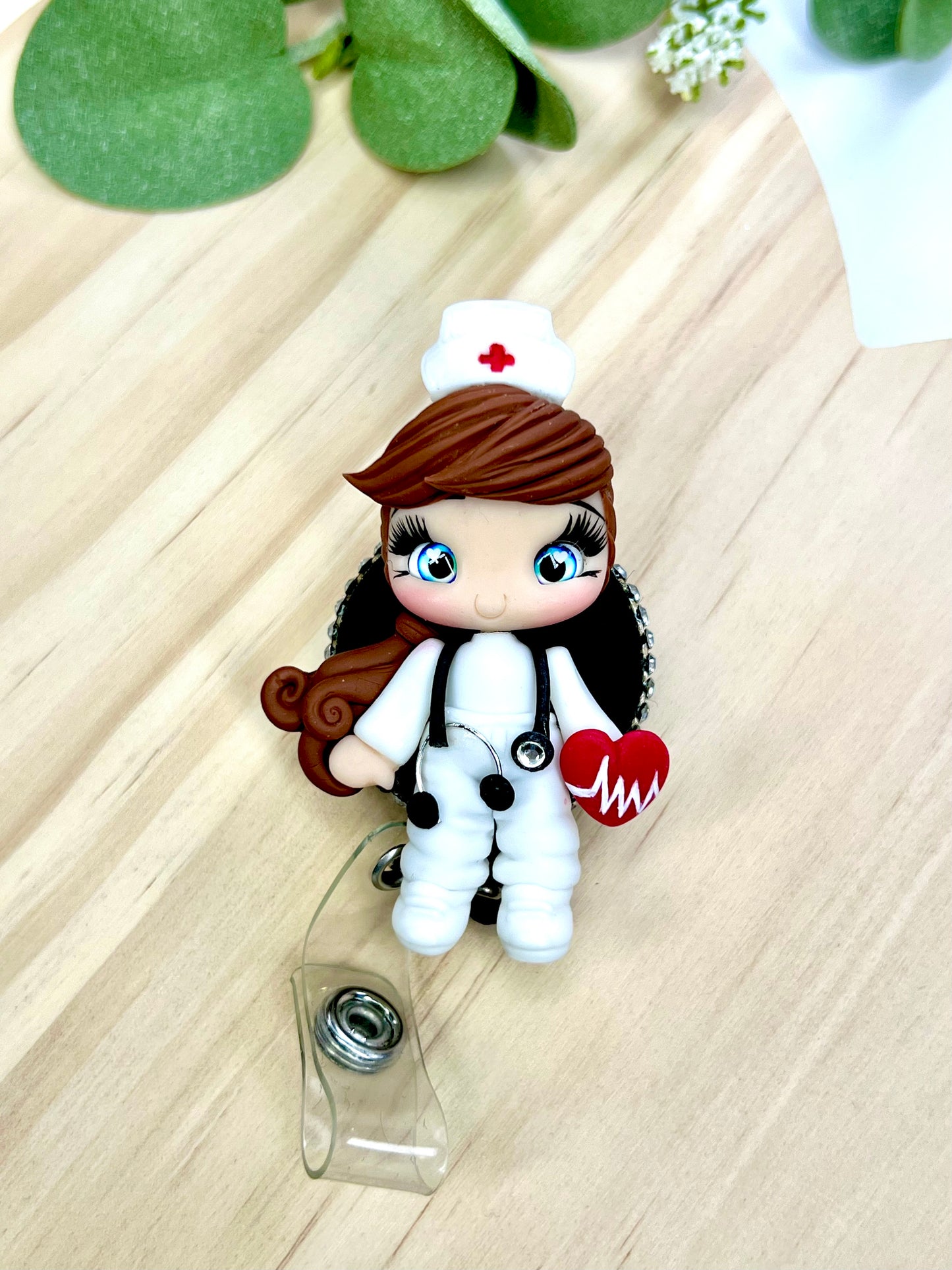 ⨠Badge Reels Decorated, add a touch of charm to your workday with these handmade clay badge reels! Perfect for healthcare heroes, teachers, or anyone who wants to showcase their personality while staying professional. ššØ #HandmadeWithLove #BadgeReels