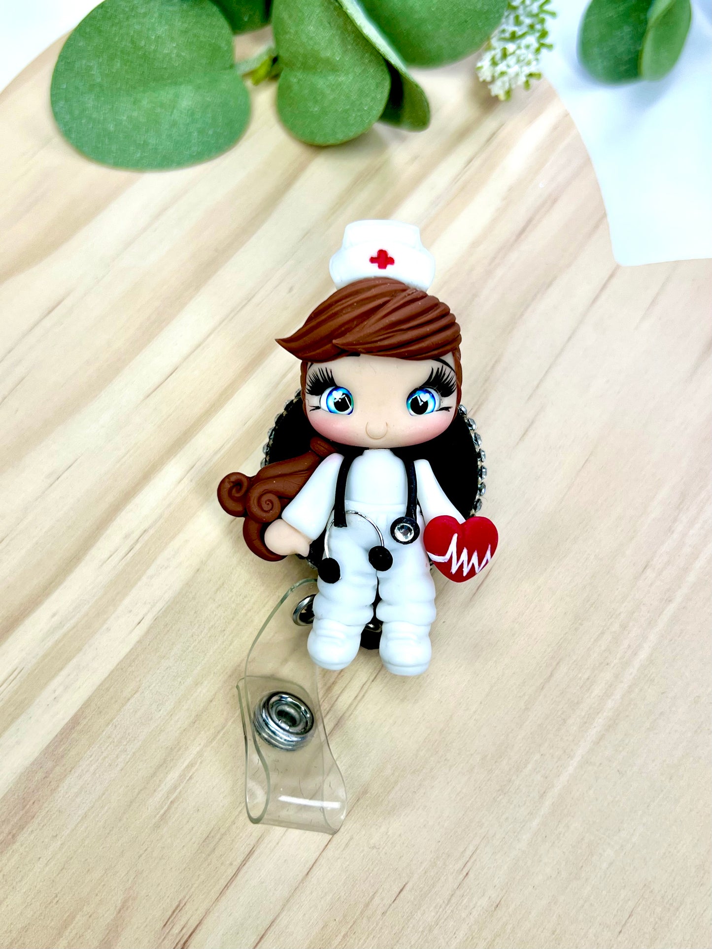 ⨠Badge Reels Decorated, add a touch of charm to your workday with these handmade clay badge reels! Perfect for healthcare heroes, teachers, or anyone who wants to showcase their personality while staying professional. ššØ #HandmadeWithLove #BadgeReels