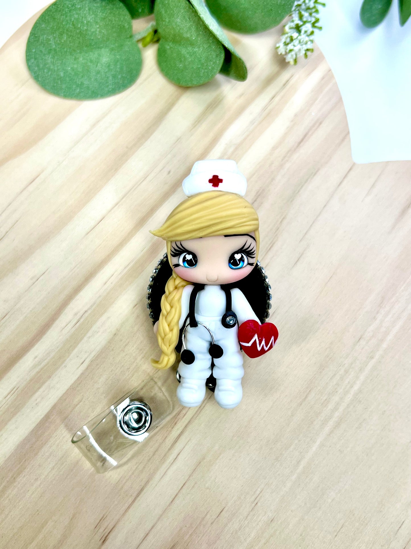 ⨠Badge Reels Decorated, add a touch of charm to your workday with these handmade clay badge reels! Perfect for healthcare heroes, teachers, or anyone who wants to showcase their personality while staying professional. ššØ #HandmadeWithLove #BadgeReels