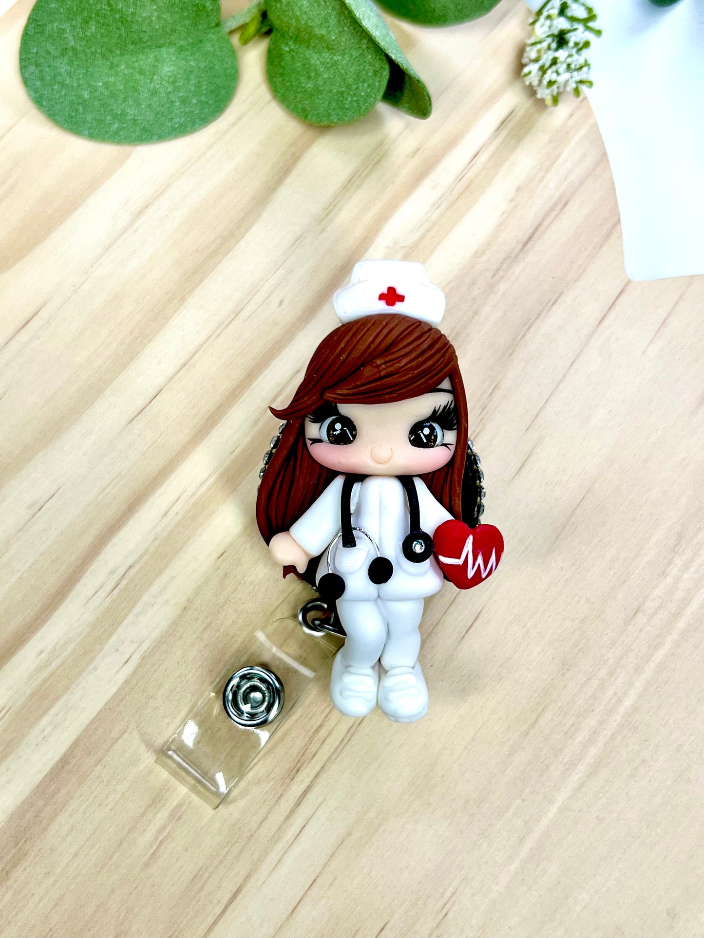 ⨠Badge Reels Decorated, add a touch of charm to your workday with these handmade clay badge reels! Perfect for healthcare heroes, teachers, or anyone who wants to showcase their personality while staying professional. ššØ #HandmadeWithLove #BadgeReels