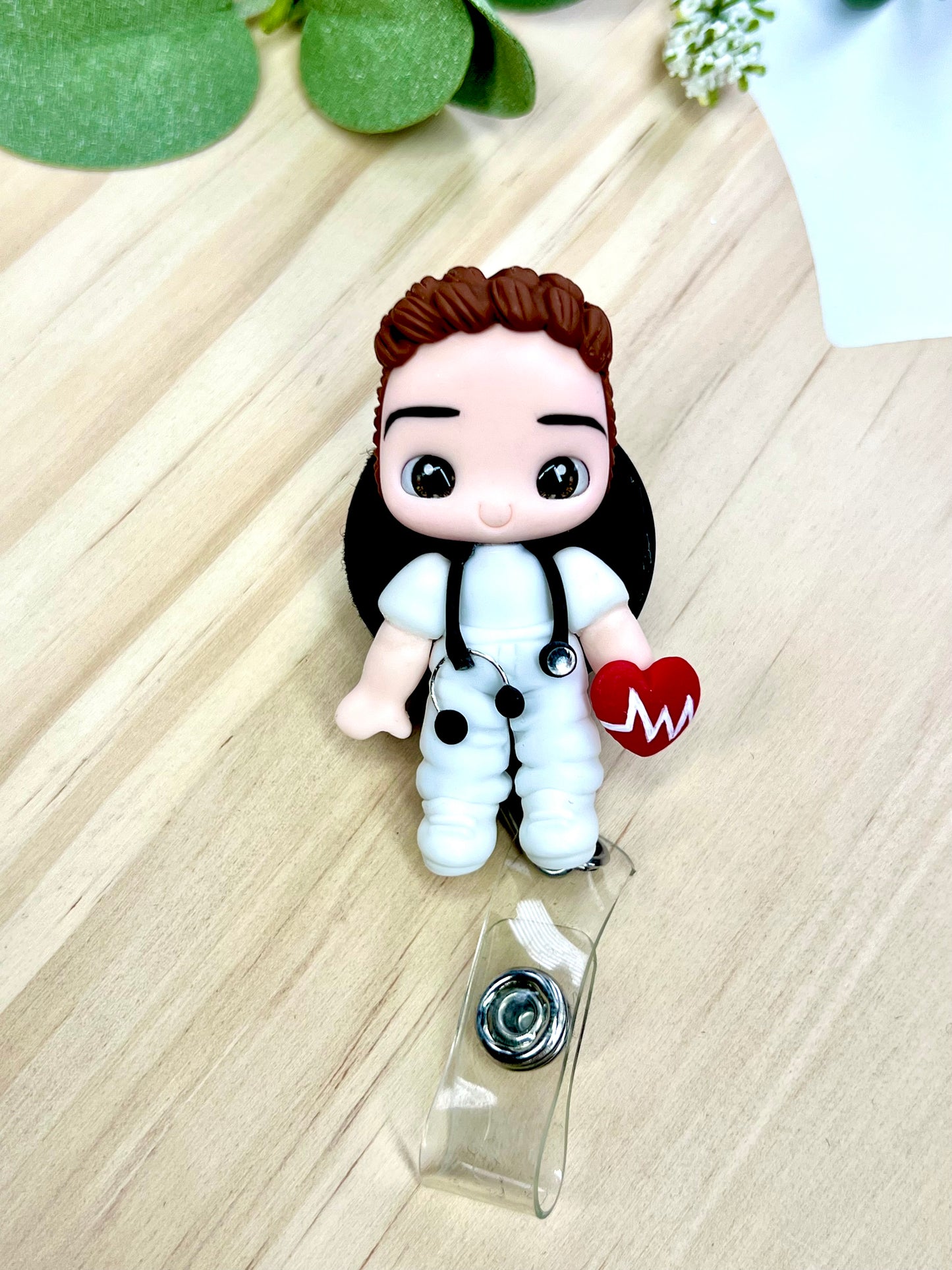 ⨠Badge Reels Decorated, add a touch of charm to your workday with these handmade clay badge reels! Perfect for healthcare heroes, teachers, or anyone who wants to showcase their personality while staying professional. ššØ #HandmadeWithLove #BadgeReels