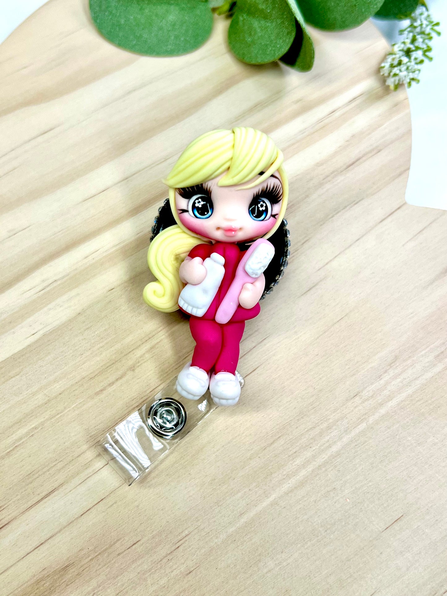 ⨠Badge Reels Decorated, add a touch of charm to your workday with these handmade clay badge reels! Perfect for healthcare heroes, teachers, or anyone who wants to showcase their personality while staying professional. ššØ #HandmadeWithLove #BadgeReels