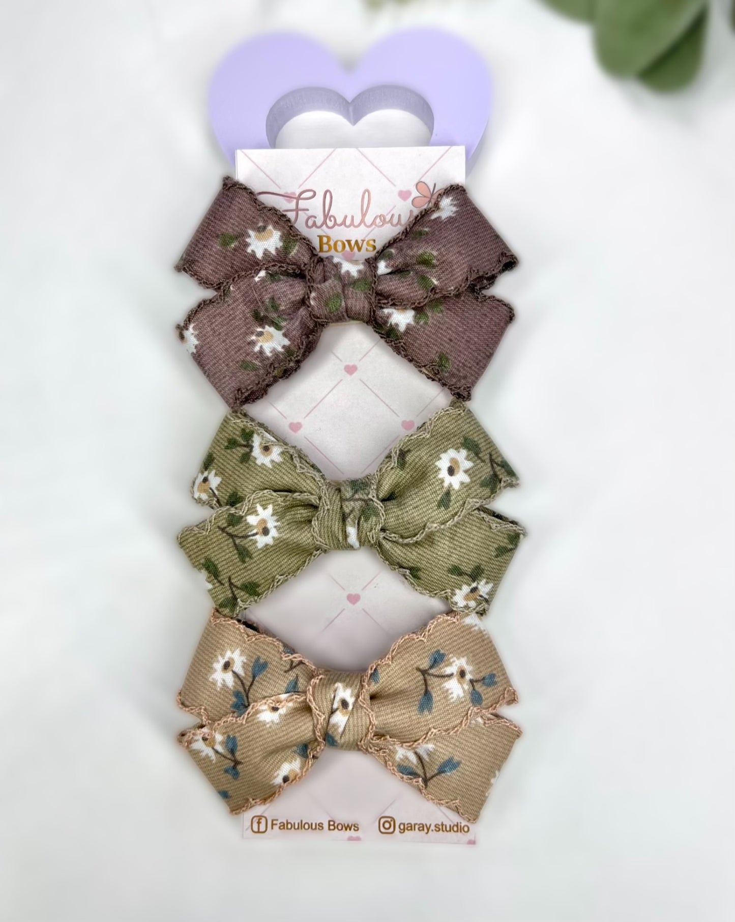 ๐ธ Sweet floral elegance for your little one! ๐ผ These handcrafted bows from Fabulous Bows add a timeless touch to any outfit